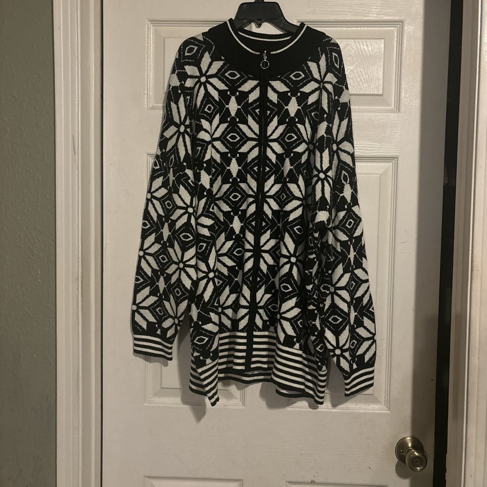 Lane Bryant Monochrome Knit Cardigan,sweater - Picture 9 of 14